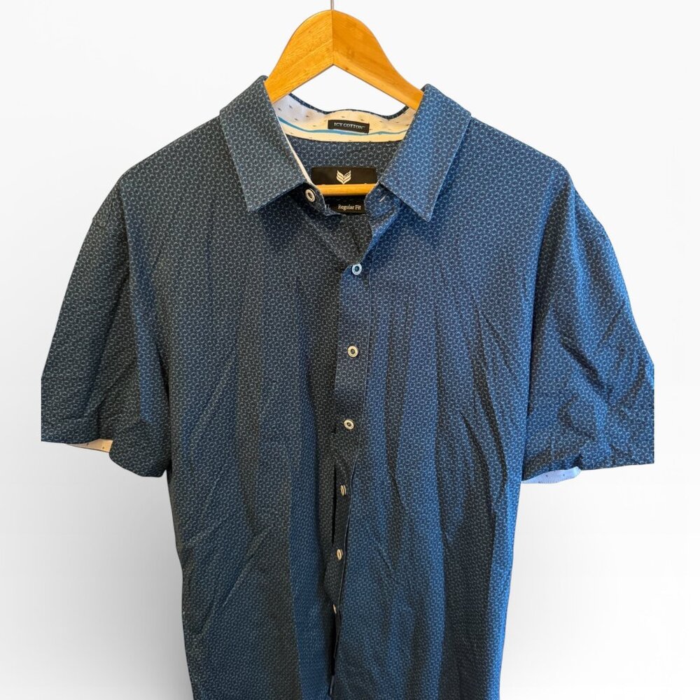 Buttercloth Mens Icy Cotton Short Sleeve Button Up - Size XL